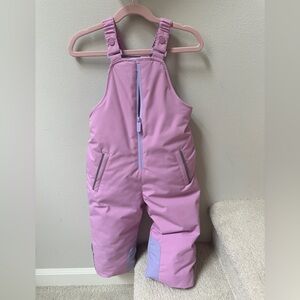 Zara Ski Collection Girls Pink Lilac Insulated Kids Snowsuit Overalls Size 3